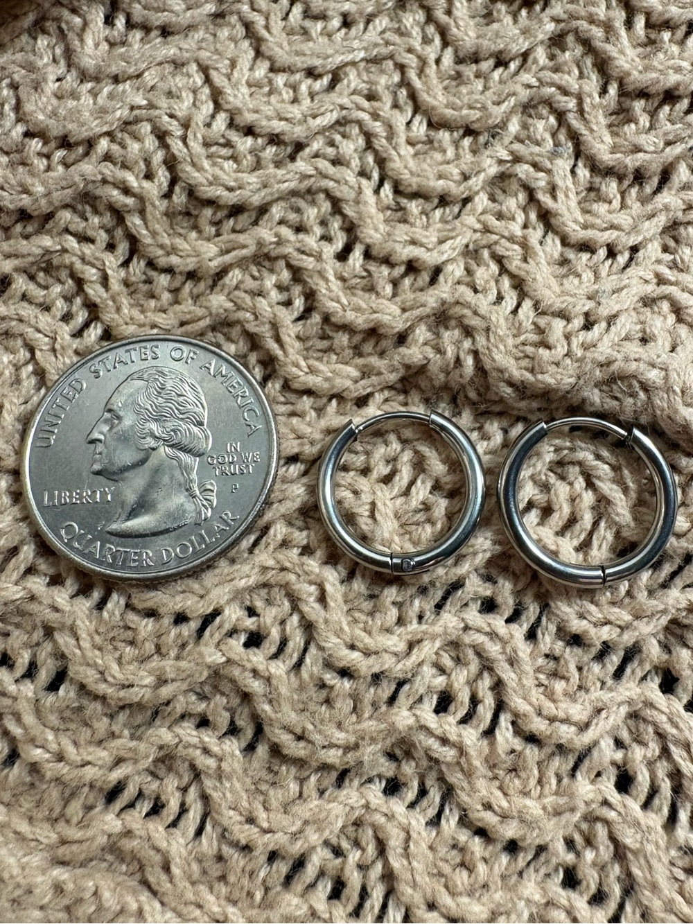 Silver Small Hoop Earrings - Silver